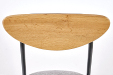 DICKY zestaw stół + 4 krzesła,  naturalny / czarny / popielaty