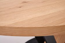 FANIS okrągły stół rozkładany 120-160/120/78 c, naturalny / czarny