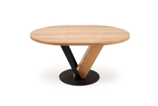 FANIS okrągły stół rozkładany 120-160/120/78 c, naturalny / czarny