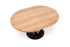 FANIS okrągły stół rozkładany 120-160/120/78 c, naturalny / czarny