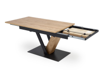 FANIS stół rozkładany 60-220/90/78 cm, naturalny / czarny