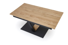 FANIS stół rozkładany 60-220/90/78 cm, naturalny / czarny
