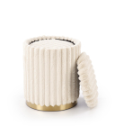 FIDO zestaw 2 puf, kremowy / złoty