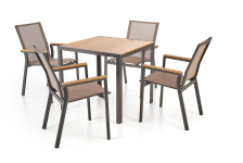 FIERRO krzesło, czarny / popielaty / brązowy