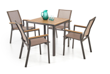 FIERRO krzesło, czarny / popielaty / brązowy