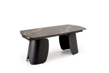 FORUM stół rozkładany 180-260/90/76 cm, czarny marmur / czarny