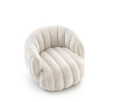 FRASER fotel wypoczynkowy obrotowy kremowy