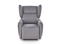 GELATO fotel wypoczynkowy z elektryczną funkcją rozkładania popielaty