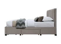 GRACE 160 łóżko z szufladami beżowy velvet