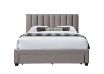 GRACE 160 łóżko z szufladami beżowy velvet