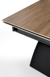 HILARIO stół rozkładany 180-260/90/75, blat - orzechowy, nogi - czarny