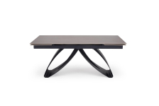 HILARIO stół rozkładany 180-260/90/75, blat - orzechowy, nogi - czarny