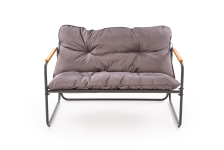 HUDSON, zestaw ogrodowy ( sofa, fotel 2x, ława ), popielaty / brązowy