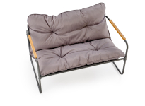 HUDSON, zestaw ogrodowy ( sofa, fotel 2x, ława ), popielaty / brązowy