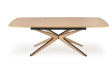 JAMES stół rozkładany 160-220/90/76 cm, naturalny / czarny