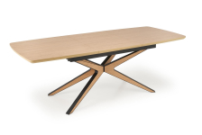 JAMES stół rozkładany 160-220/90/76 cm, naturalny / czarny