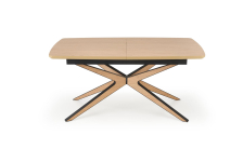 JAMES stół rozkładany 160-220/90/76 cm, naturalny / czarny