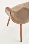 K396 krzesło orzechowy / beżowy