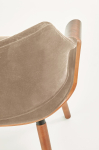 K396 krzesło orzechowy / beżowy