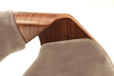 K396 krzesło orzechowy / beżowy