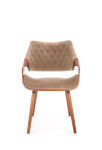 K396 krzesło orzechowy / beżowy