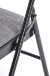 K566 krzesło składane, czarny / popiel
