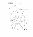 K568 krzesło ciemny beżowy