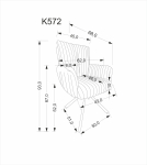 K572 krzesło obrotowe kolor kremowy
