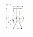 K573 krzesło obrotowe kolor beżowy