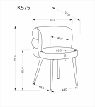 K575 krzesło kolor popielaty