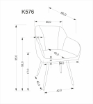 K576 krzesło obrotowe kolor beżowy