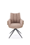 K579 krzesło z funkcją obrotu kolor brązowy