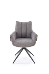 K579 krzesło z funkcją obrotu kolor popielaty