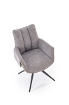 K579 krzesło z funkcją obrotu kolor popielaty