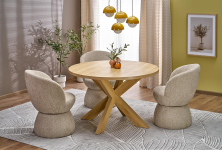 K581 krzesło z funkcją obrotu kolor beżowy