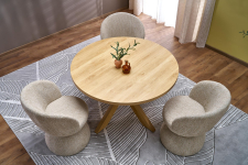 K581 krzesło z funkcją obrotu kolor beżowy