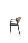 K582 krzesło kolor czarny / naturalny
