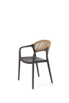 K582 krzesło kolor czarny / naturalny