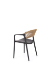 K582 krzesło kolor czarny / naturalny