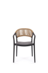 K582 krzesło kolor czarny / naturalny