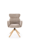 K585 krzesło z funkcja obrotu kolor ciemny beżowy / dąb naturalny