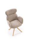 K585 krzesło z funkcja obrotu kolor ciemny beżowy / dąb naturalny
