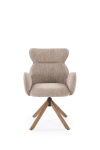 K585 krzesło z funkcją obrotu kolor ciemny beżowy / jasny orzech