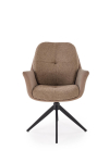 K591 krzesło z funkcją obrotu kolor brązowy