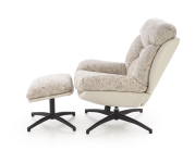 KRONOS fotel z podnóżkiem, beżowy / wielobarwny