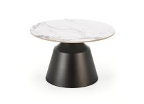 MAGNETA zestaw 2 ław, biały marmur / czarny