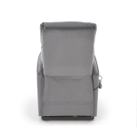 MARONI fotel wypoczynkowy popielaty z funkcją elektrycznego rozkładania / funkcja pionizacji