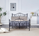 PANAMA 140 cm łóżko metalowe czarny