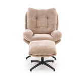 PESTO fotel z podnóżkiem / funkcja kołyski, beżowy