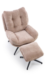 PESTO fotel z podnóżkiem / funkcja kołyski, beżowy